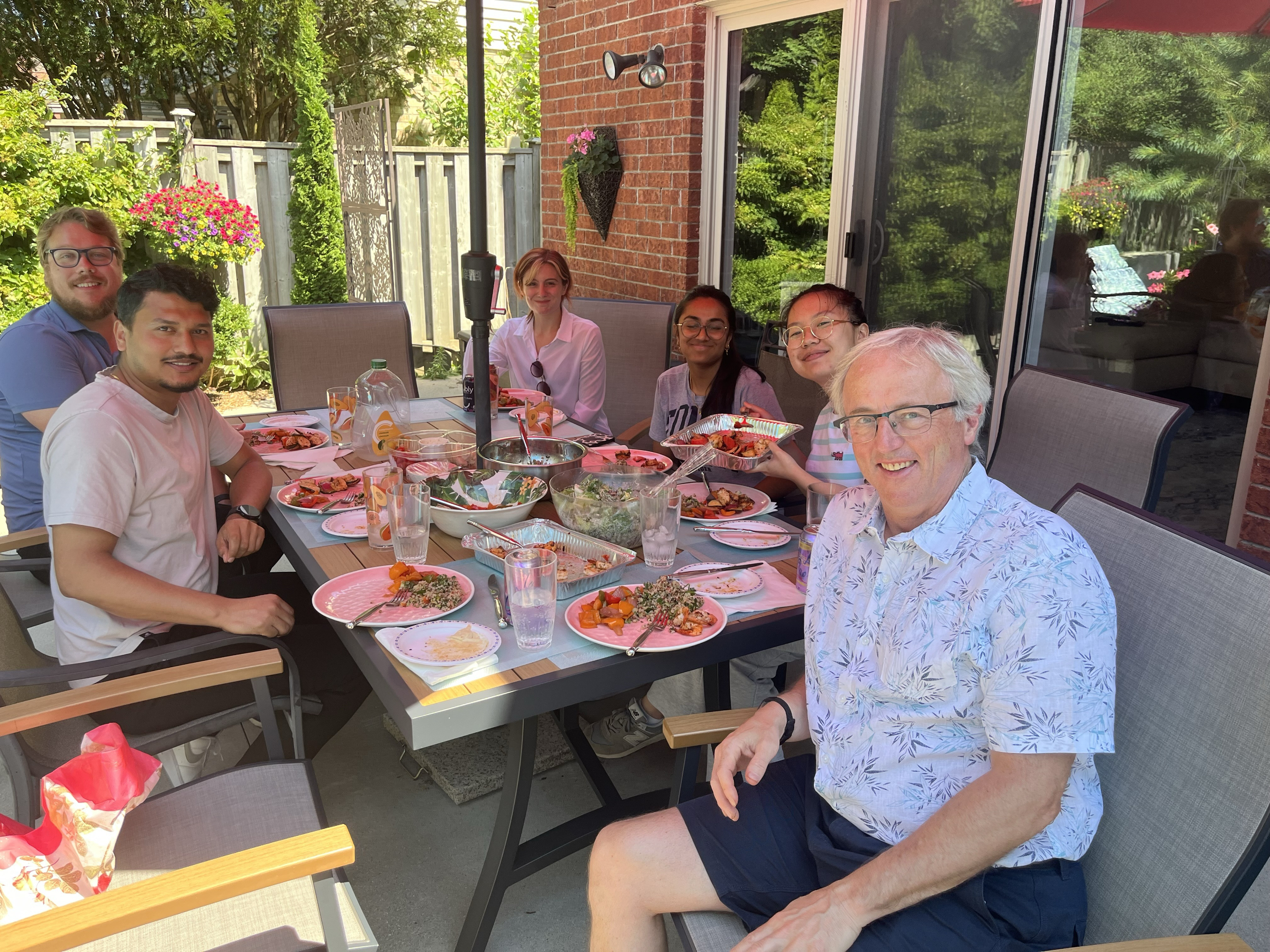 McGavLab lunch with Tika Thapa, Robert Kuiack, Camryn Bonn-Dunbar, Akanksha Thukral, and Laura Liu